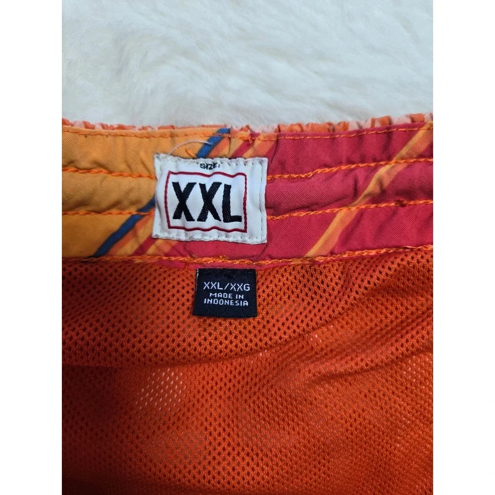 Tommy Hilfiger Mens XXL‎ Orange Floral Hibiscus Swim Trunks Lined Board Shorts